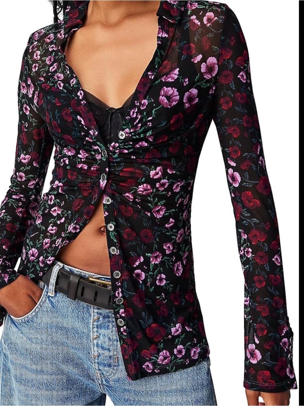 Free People Lucky Shirtee Size L